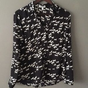 Express Portofino Horse Print Blouse